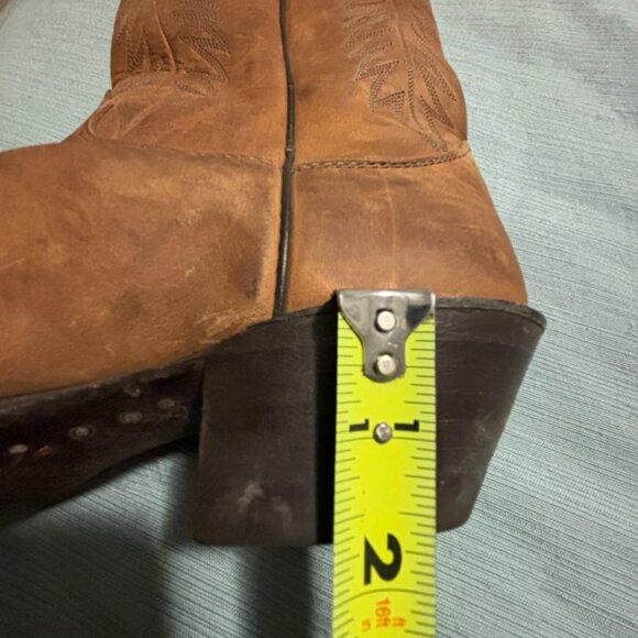 Vintage Justin Brown Oiled Leather Cowboy Boots L4935 - Women’s Size 7C - Picture 8 of 10
